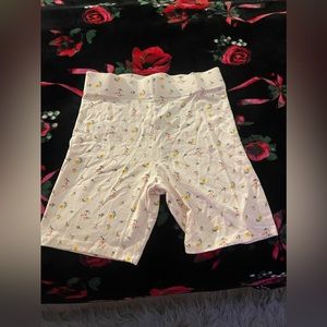 pastel pink biking shorts